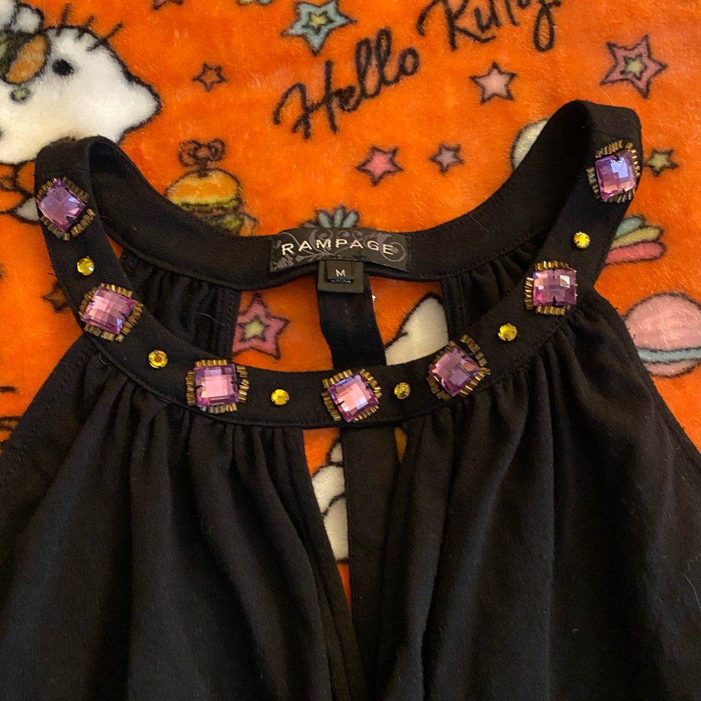Y2K Rampage rhinestone top - Picture 2 of 5